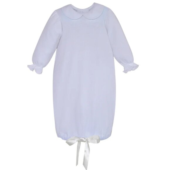 New With Tags Baby Sen White Parker Daygown with Peter Pan Collar - Picture 1 of 1